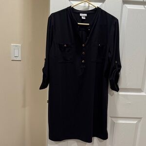 Liz Claiborne Dark Blue Long Sleeve Dress